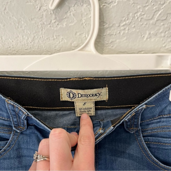 Democracy Jeans Women's 8 Absoultion Skinny Leg Mid Rise Denim Ankle Jeggings - Picture 6 of 7